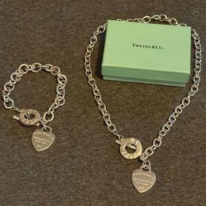 Tiffany & Co. Silver Heart Charm Necklace
